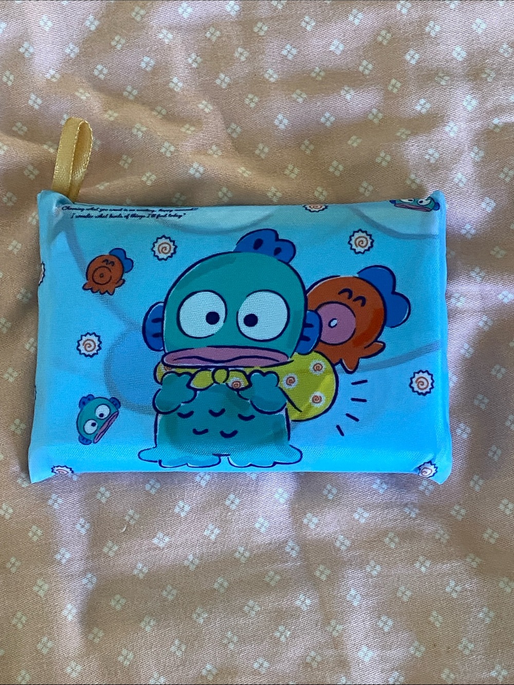 NWOT Blue Cartoon Fish Print Shopping Tote Bag💚🖤